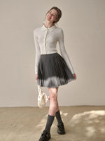 Silky Wool Cropped Cardigan