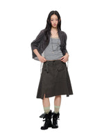 Korean Drawstring Knit Cardigan