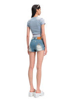 Equestrian Denim Shorts