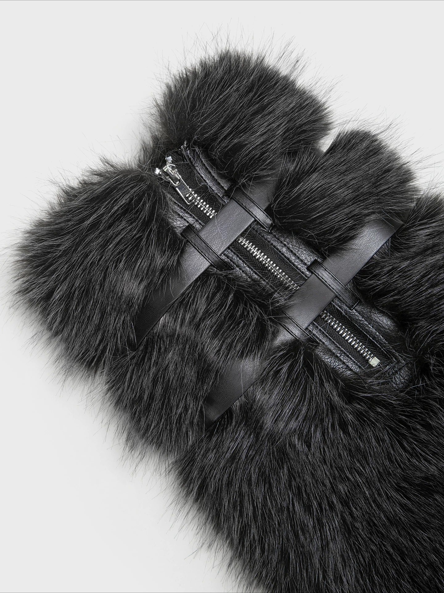 Black Faux Fur Leg Warmers