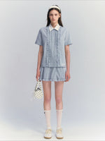 Plaid Shirt Skirt Set