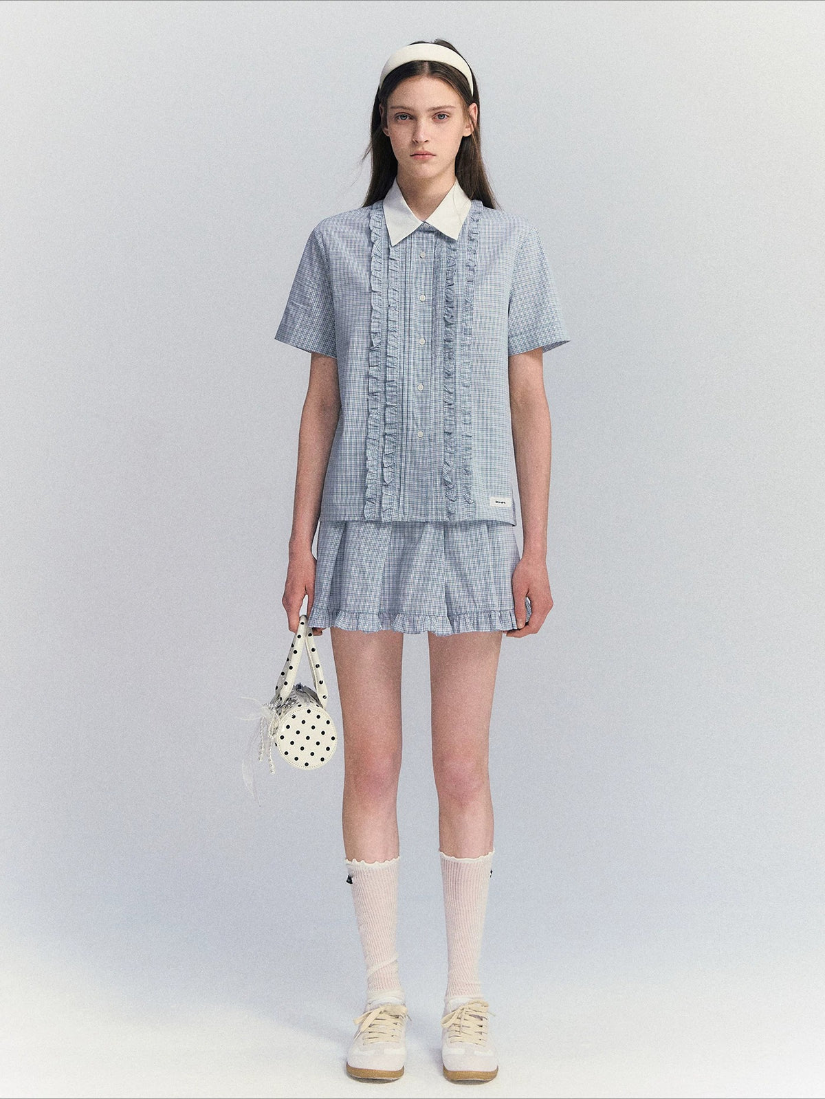 Plaid Shirt Skirt Set