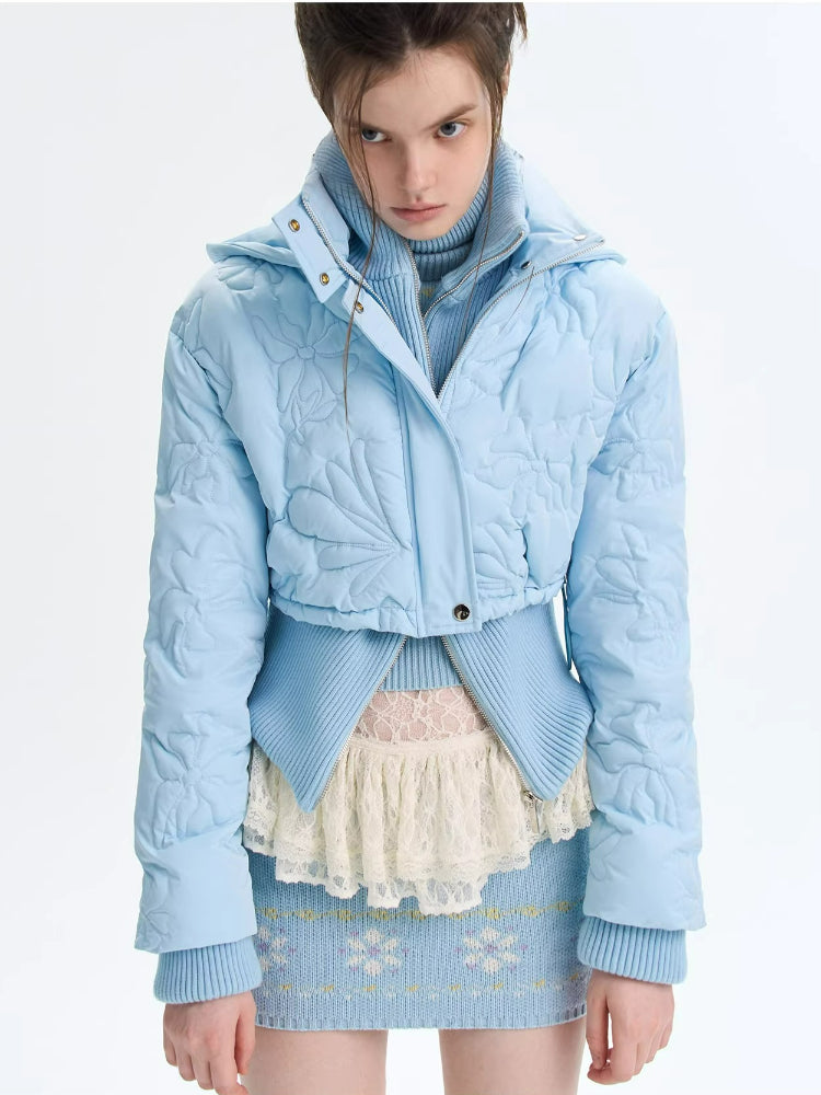 Quilted Cropped Down Jacket
