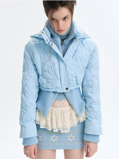 Quilted Cropped Down Jacket