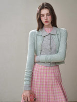 Silky Wool Cropped Cardigan