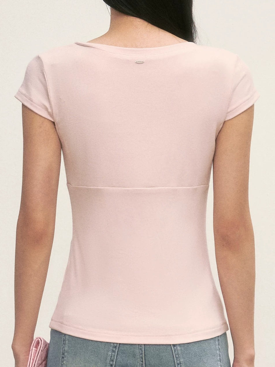 Pink Striped Layered Top Set