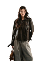 Doll Collar PU Jacket