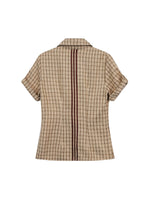 Plaid Slim Short Sleeve Shirt