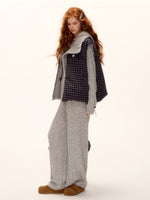 Reversible Check Lace Vest