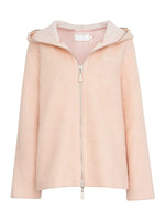 Peach Hooded Zip Coat