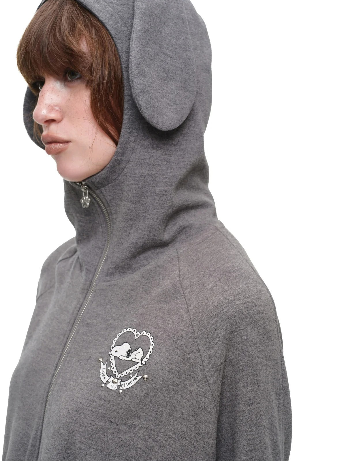 Dog-Ear Hoodie &amp; Flared Pants Set