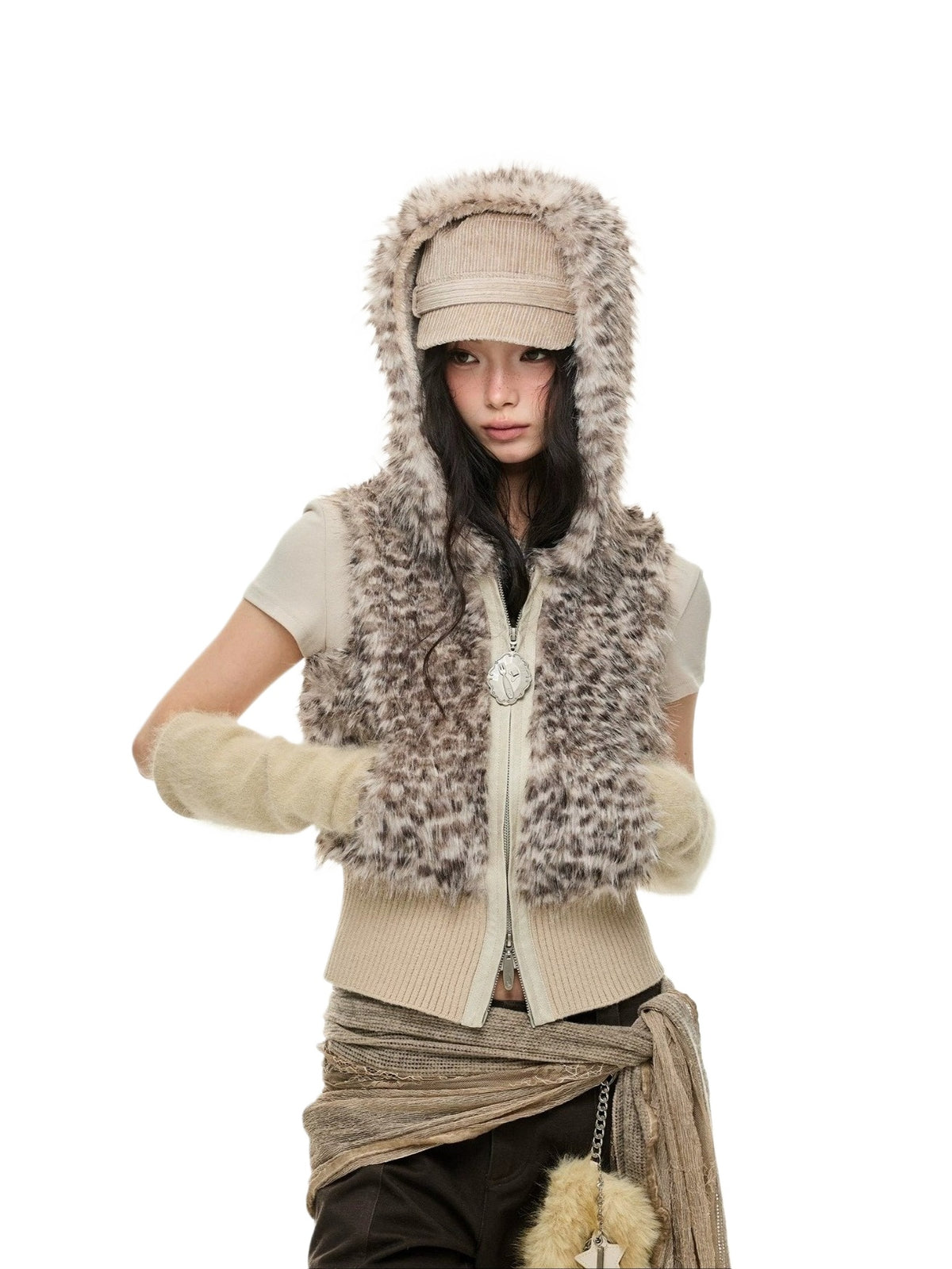 Leopard Faux Fur Vest
