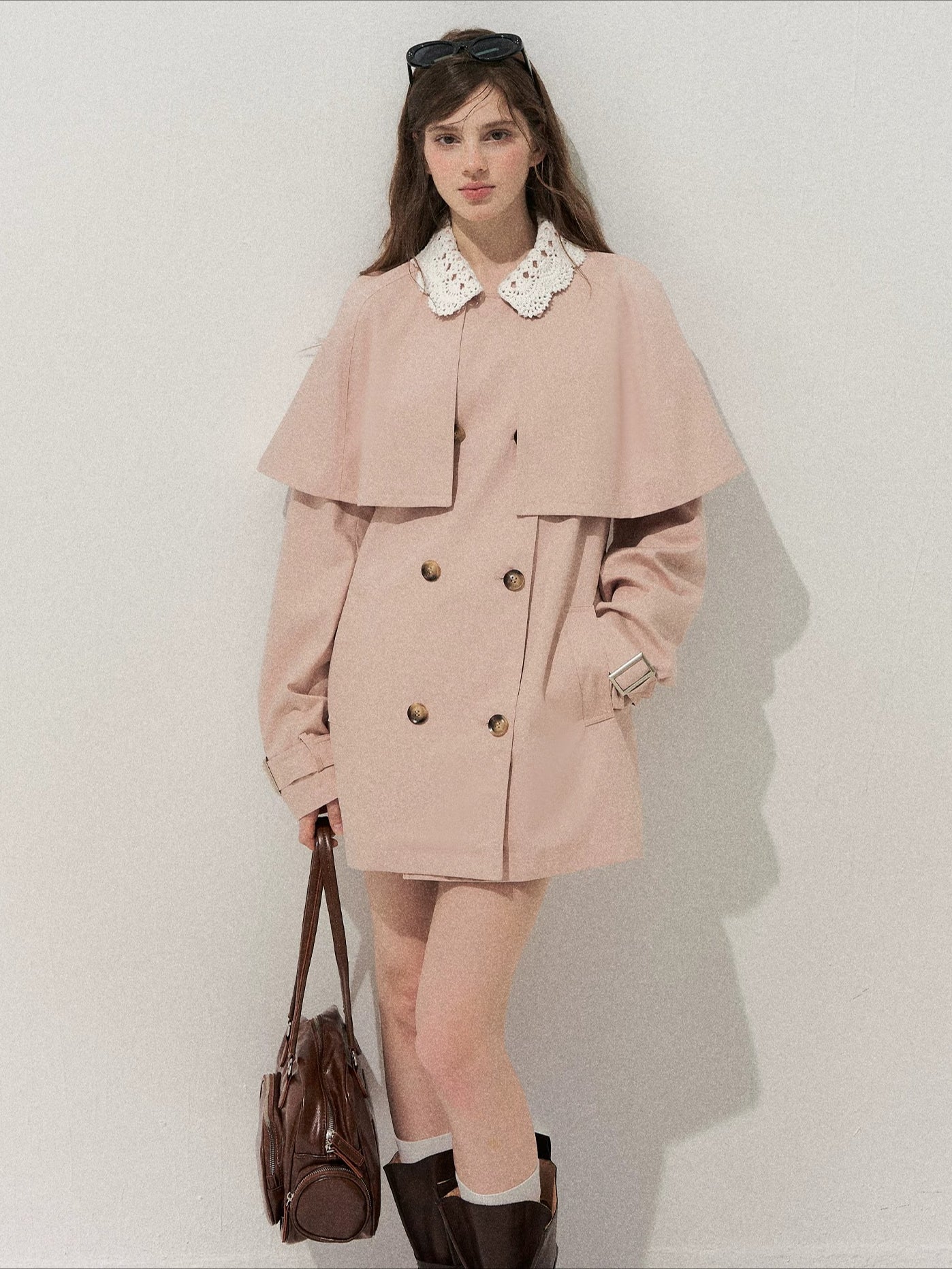Detachable Cape Trench Coat