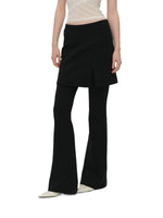 Layered Skort Flare Pants