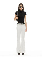 White & Black Arrow Slim Tee