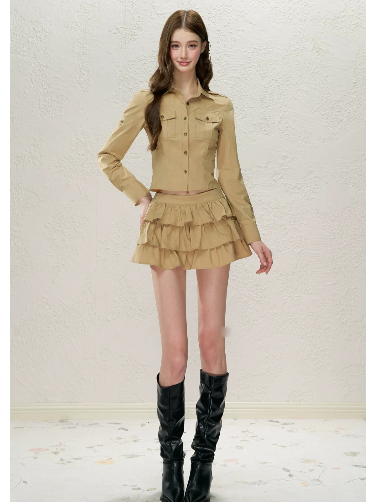 Utility Shirt Skirt Set