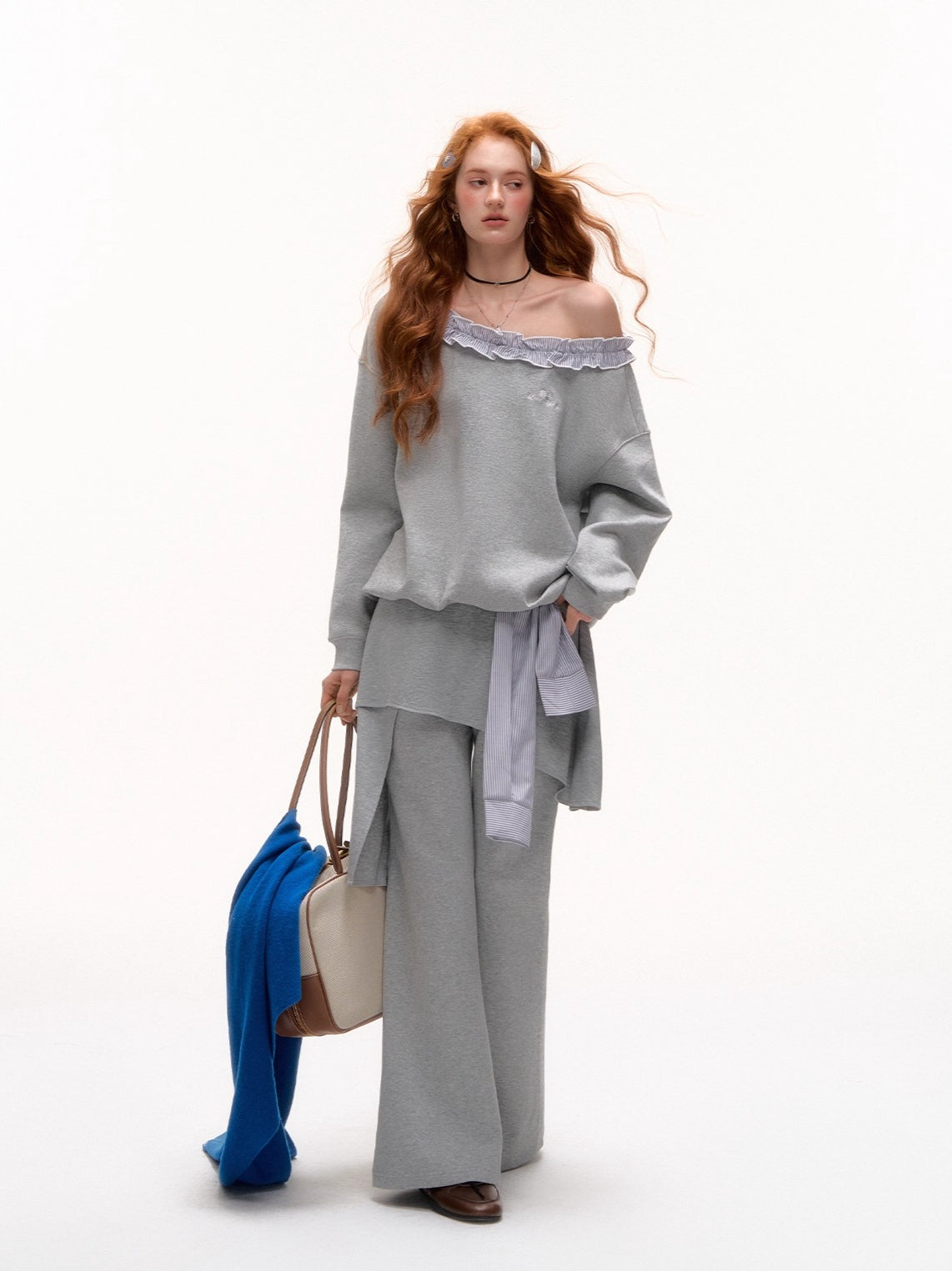 Striped Slouchy Hoodie Set