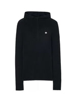 Pure Wool Half-Zip Hooded Sweater