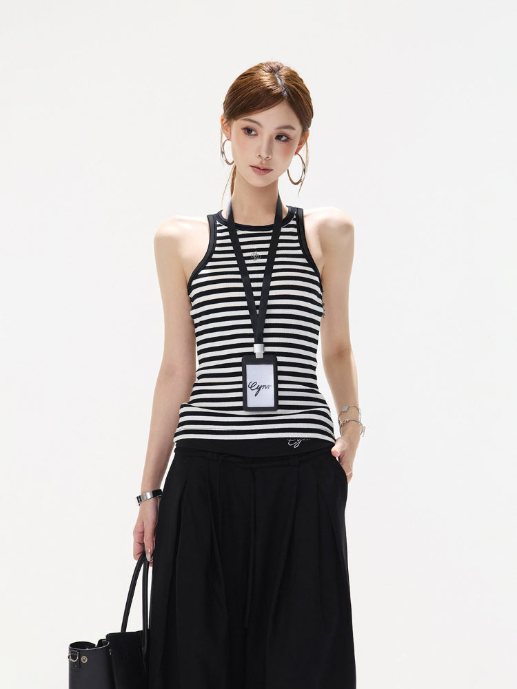 Striped Knit Tank Top