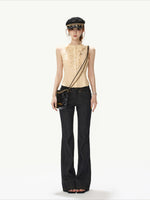 Textured Ruched Vest Top