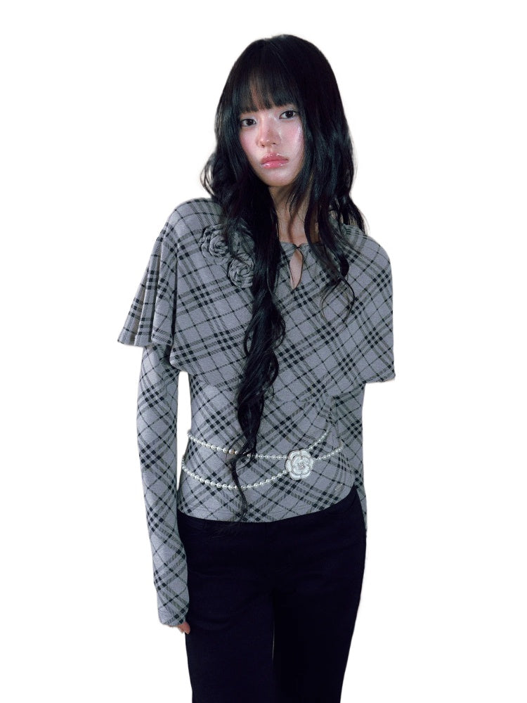 Plaid Cape Top