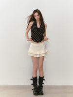 Polka Dot Rose Halter Vest