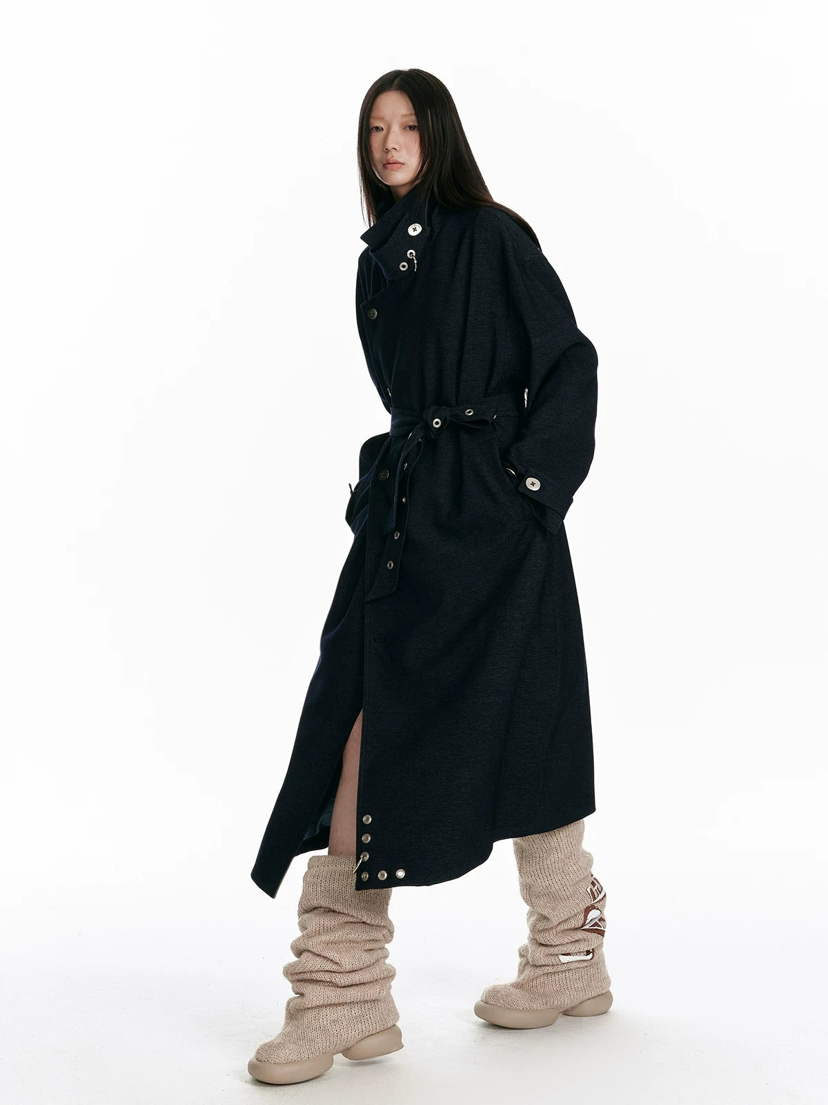 Korean Double Collar Trench Coat