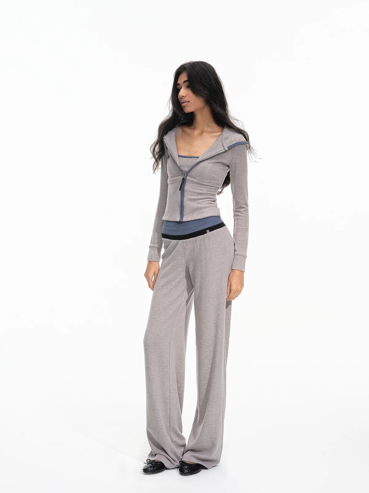 Contrast Hooded Lounge Set