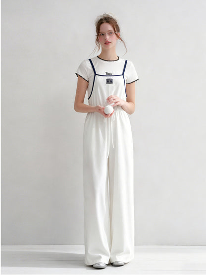 Drawstring Wide-Leg Jumpsuit