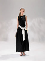 Polka Tie Midi Dress