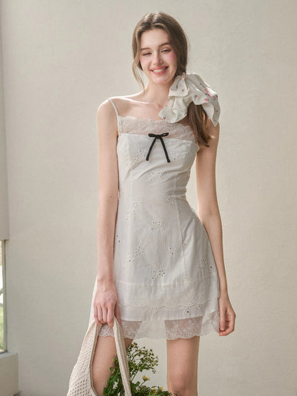 Cotton Embroidered Lace Slip Dress