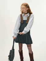 Vintage Denim Pinafore Mini Dress