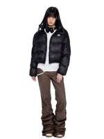 Maillard Cropped Down Puffer Jacket
