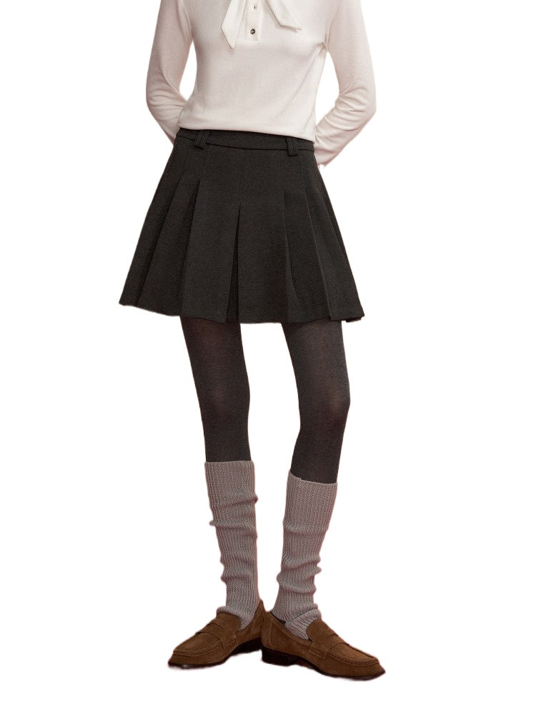 Vintage Wool Pleated Skirt