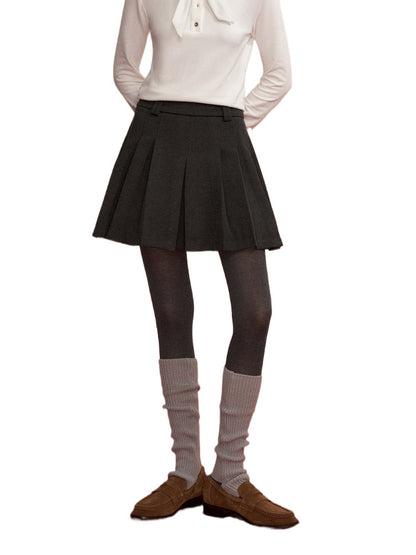 Vintage Wool Pleated Skirt