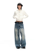 Washed Straight Jeans