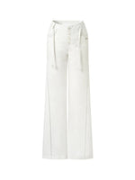 Wheat Straight Linen Pants