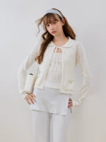 Flower Lace Knit Cardigan Sweater