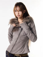 Suede Collar Jacket