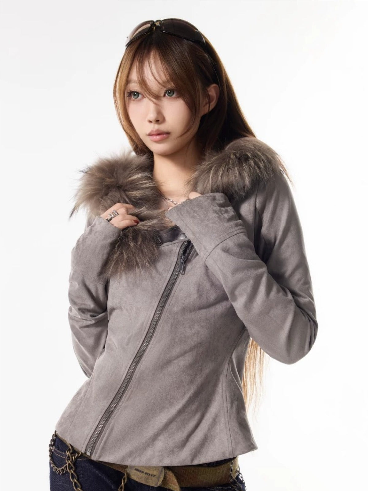 Suede Collar Jacket