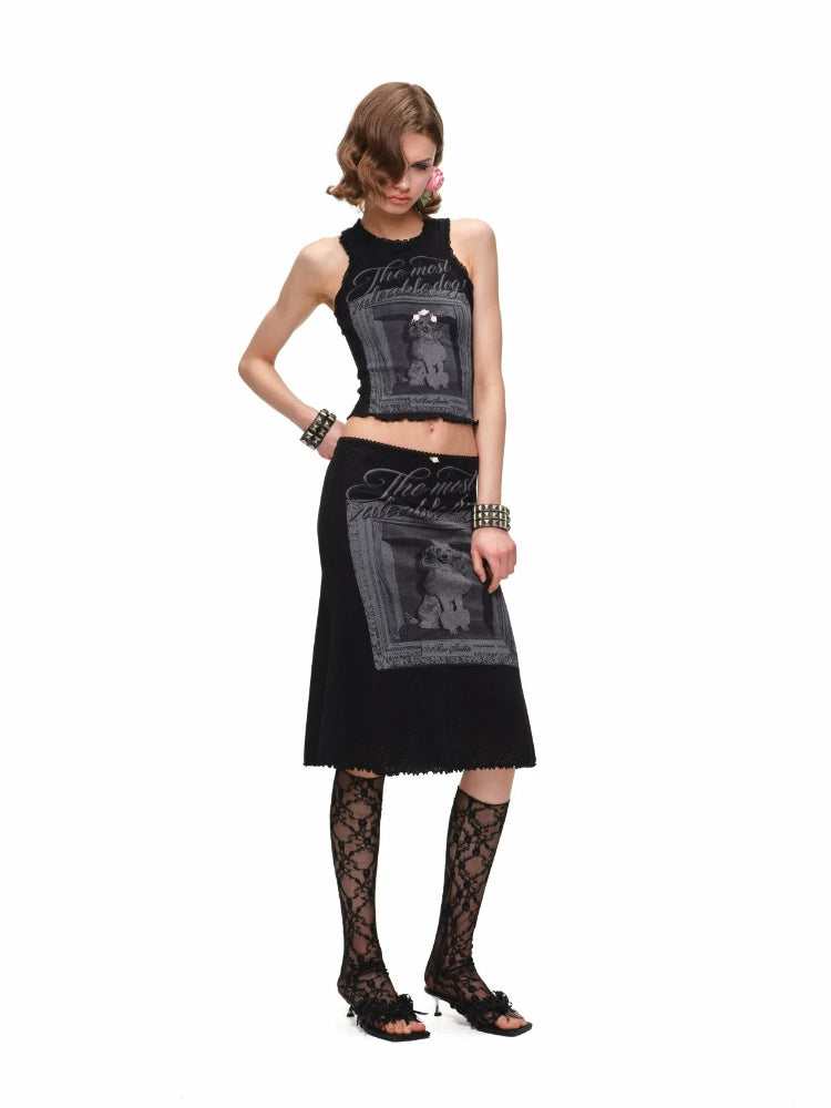 Framed Dog Top &amp; Skirt Set