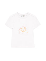 Key Print Contrast-Edge T-shirt