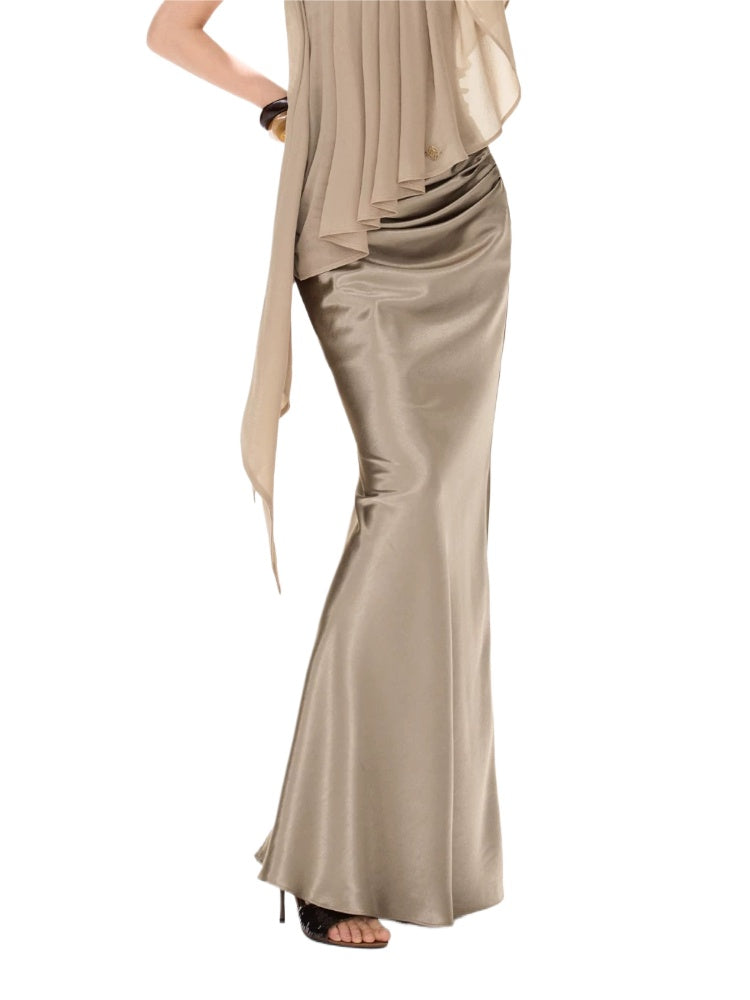Amber Satin Mermaid Skirt