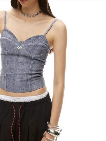 Verona Denim Corset Top