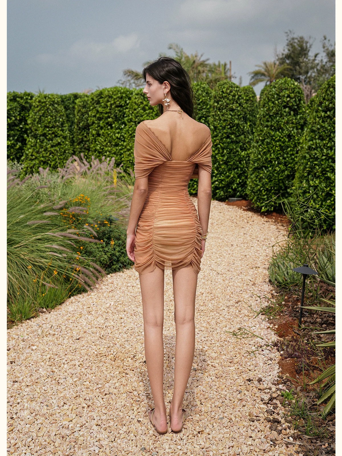 Butterfly Mesh Bodycon Dress