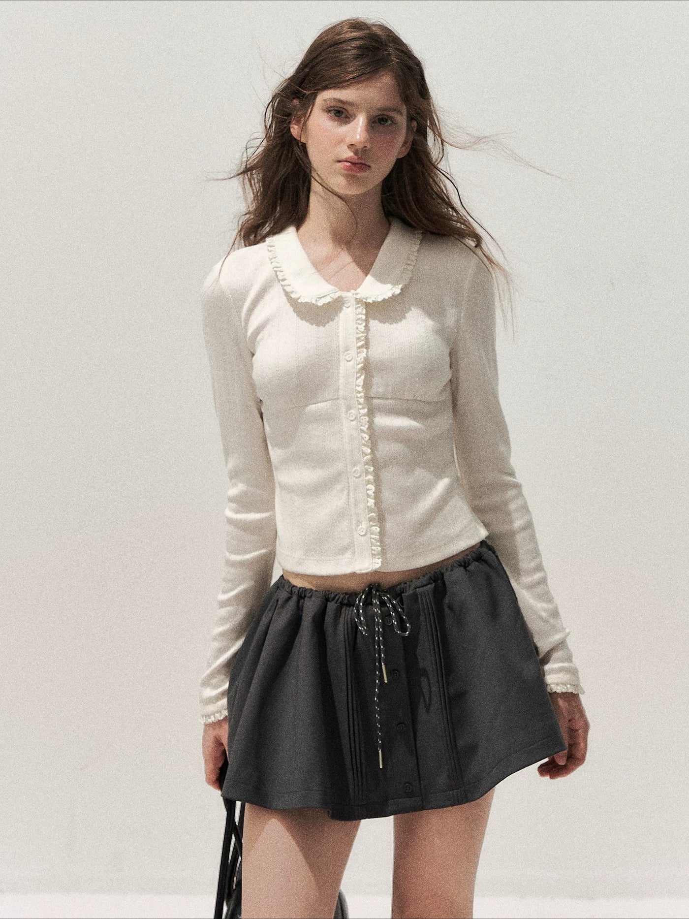 Peter Pan Collar Knit Top