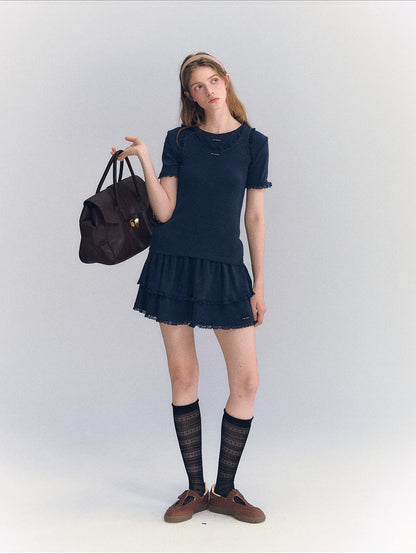 Lace Knit Two-Piece Set