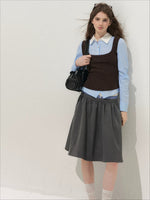 Cable Knit Vest Shirt