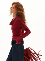 Soft Draped Off Shoulder Fitted Top