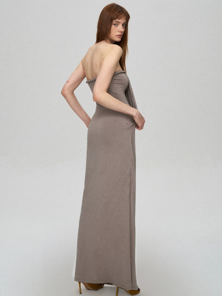 Lyocell Sculpted Pleated Dress